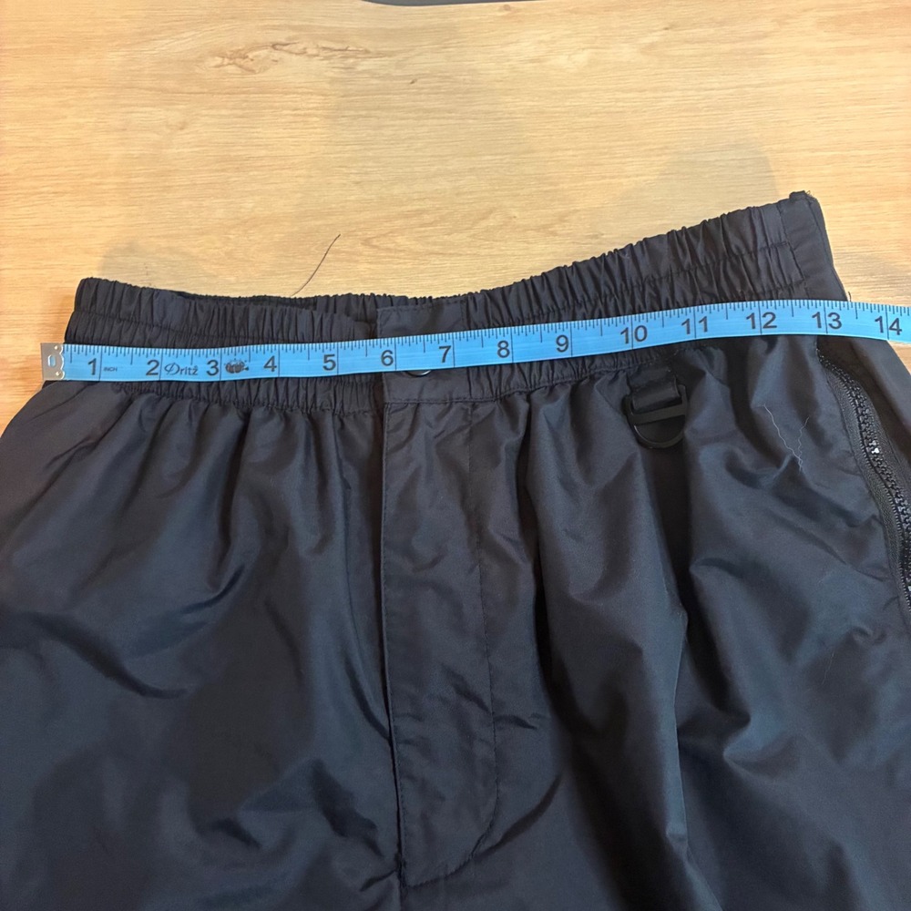 Ski Gear Mens Black Insulated Snow Pants Full Side Zip Medium RN 37607 - Picture 4 of 6